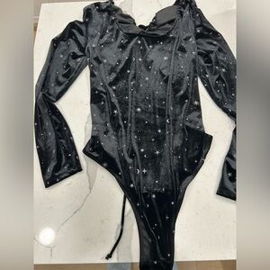 Wild Fable Black Starry Bodysuit